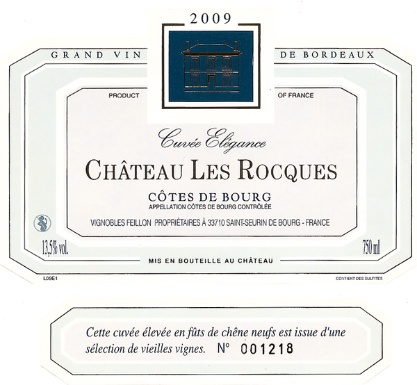 Château les Rocques 2009  Cuvée Elégance